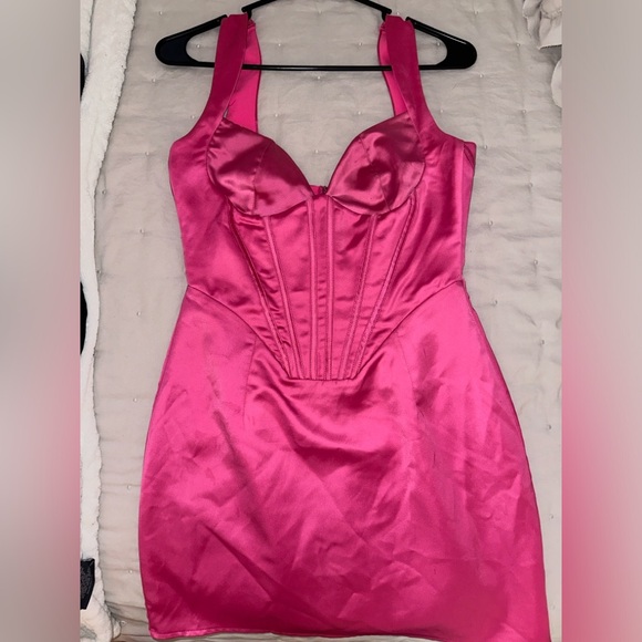 White Fox hot pink corset mini dress 
WORN ONCE! Perfect condition - Picture 1 of 4